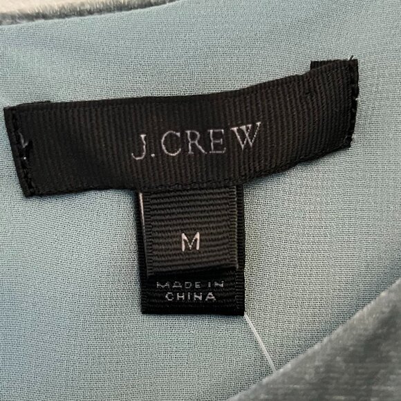 NWT J. Crew Sage Green Silk Blend Velour Tank, Size Medium - Picture 7 of 12